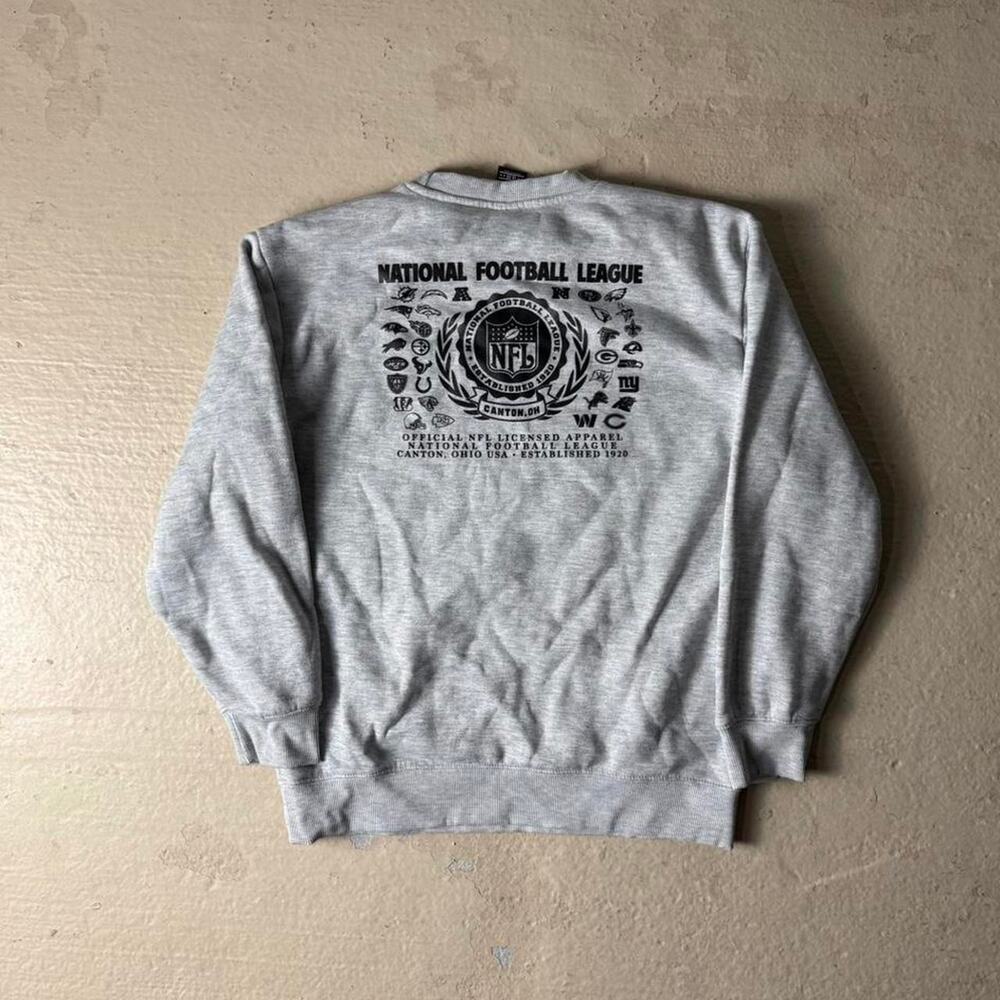 NFL Football League Sports Logo Men's M Grey Sweatshirt Crewneck